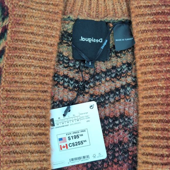 Desigual Arezzo Chunky Oversized Open Cardigan Sweater w Pockets - Size XS - NWT - Picture 4 of 15